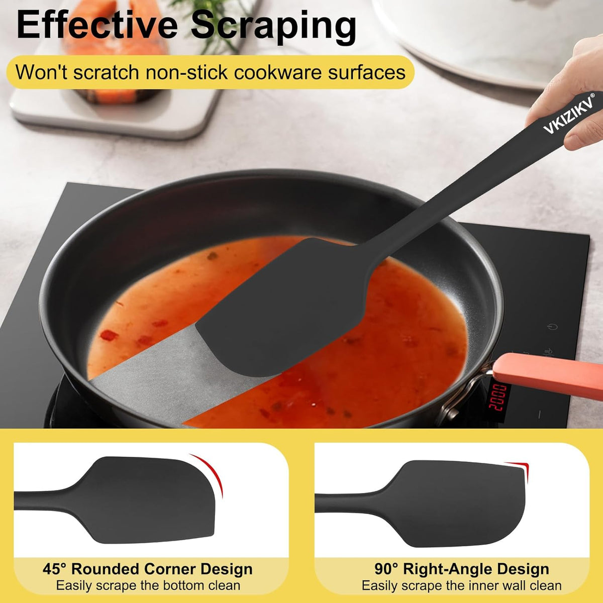 Silicone Spatula Set, 11.4 in, 600°F Heat Resistant (Blue)
