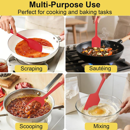 Silicone Spatula Set, 11.4 in, 600°F Heat Resistant (Blue)