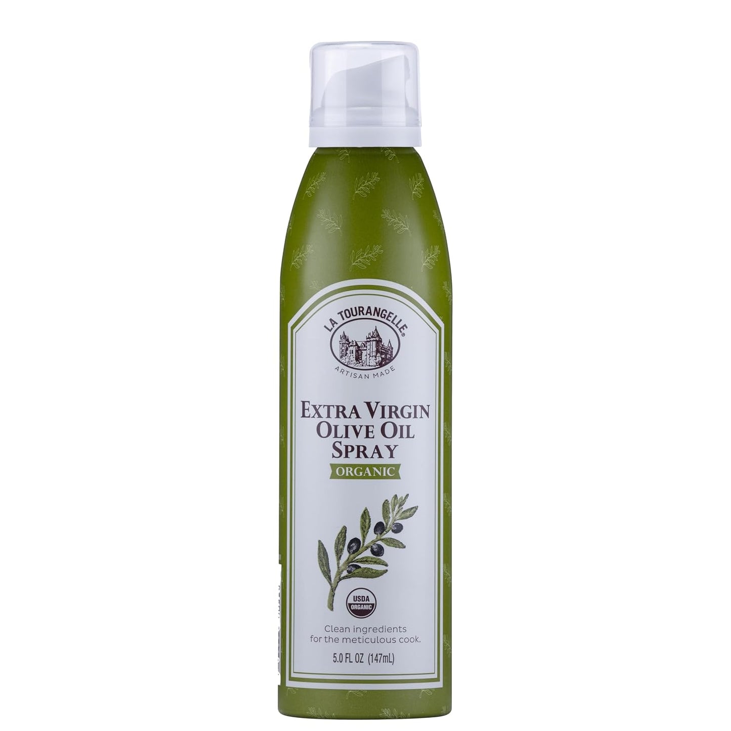 Organic Extra Virgin Olive Oil Spray, Cold-Pressed, 5 fl oz | EVOO from Spain, Kosher, With Polyphenols, Non Aerosol, Non-GMO, Chemical Free, Propellant Free, Gluten Free