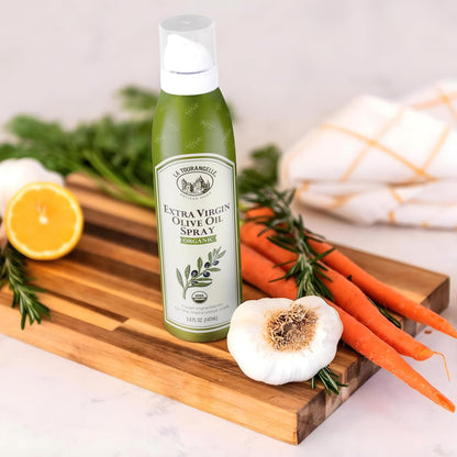 Organic Extra Virgin Olive Oil Spray, Cold-Pressed, 5 fl oz | EVOO from Spain, Kosher, With Polyphenols, Non Aerosol, Non-GMO, Chemical Free, Propellant Free, Gluten Free