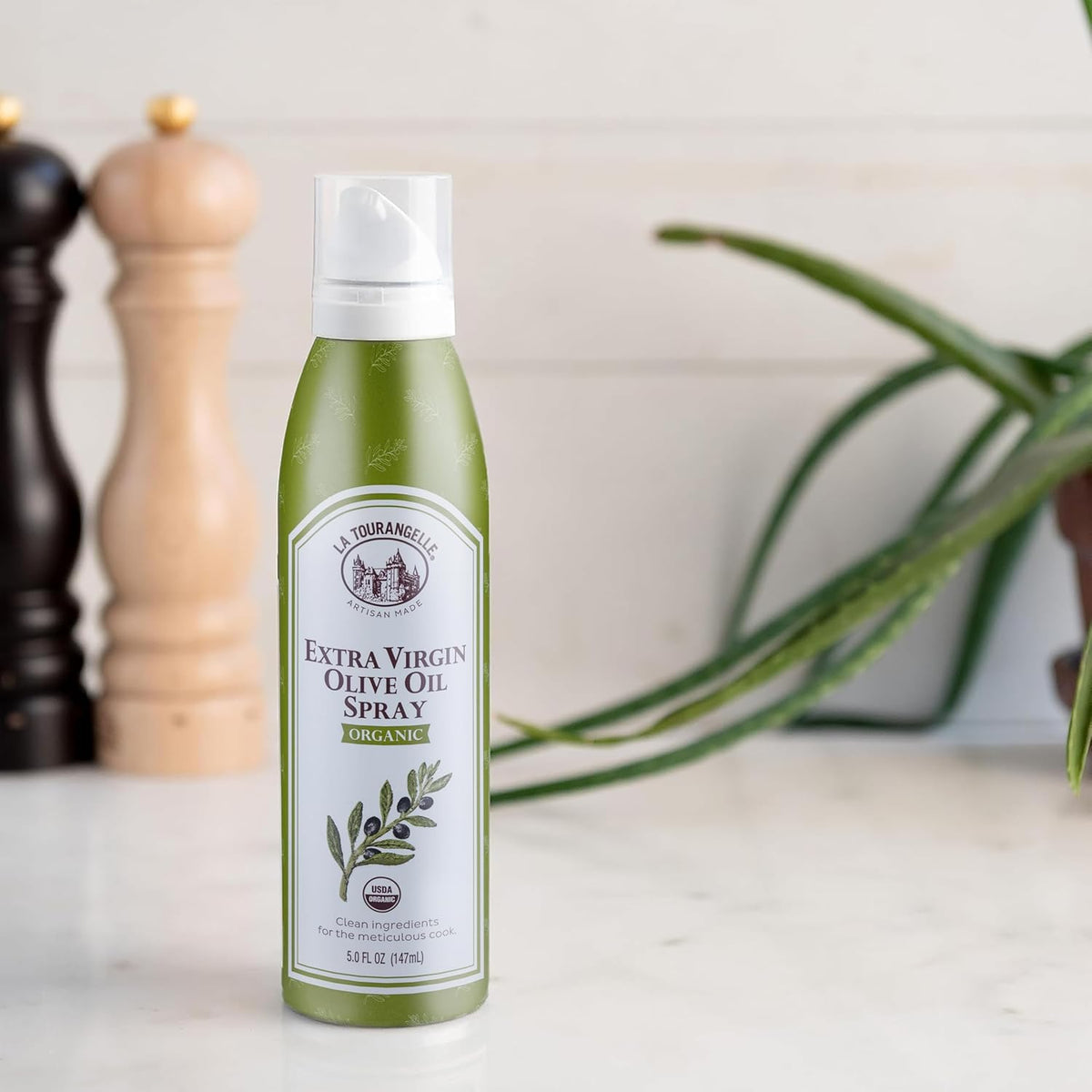 Organic Extra Virgin Olive Oil Spray, Cold-Pressed, 5 fl oz | EVOO from Spain, Kosher, With Polyphenols, Non Aerosol, Non-GMO, Chemical Free, Propellant Free, Gluten Free