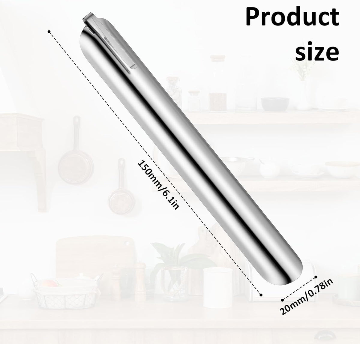 Table Crumb Sweeper Kitchen Scraper Crumb Sweeper Stainless Steel Bench Scraper for Bread Table Crumbs Cleaner with Pocket Clip, Quickly Clean Up Tables for Restaurants Home Tables(Silver)