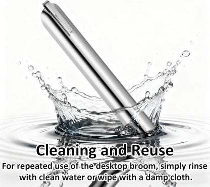 Table Crumb Sweeper Kitchen Scraper Crumb Sweeper Stainless Steel Bench Scraper for Bread Table Crumbs Cleaner with Pocket Clip, Quickly Clean Up Tables for Restaurants Home Tables(Silver)