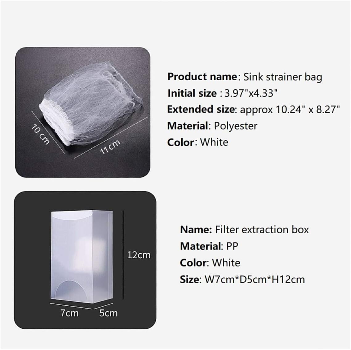 Kitchen Sink Strainer Mesh Bag- 200 PCS Disposable Sink Net Strainer Filter Bags for Sink Drain for Collecting Kitchen Food Waste Leftover Garbage