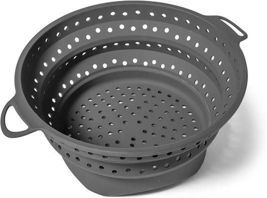 Collapsible Colander & Steamer, Gray
