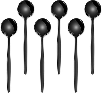 5.1 Inch Coffee & Tea Spoon,6 Pieces Gold Stainless Steel Teaspoon,Mini Spoons For Dessert And Coffee,Durable Demitasse Coffee Spoons For Dessert