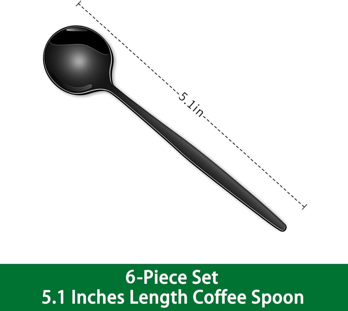 5.1 Inch Coffee & Tea Spoon,6 Pieces Gold Stainless Steel Teaspoon,Mini Spoons For Dessert And Coffee,Durable Demitasse Coffee Spoons For Dessert