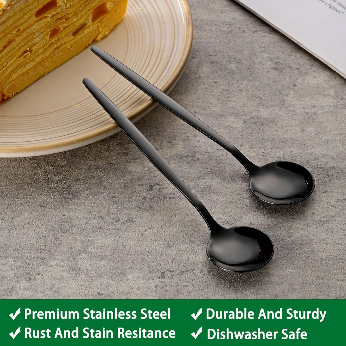 5.1 Inch Coffee & Tea Spoon,6 Pieces Gold Stainless Steel Teaspoon,Mini Spoons For Dessert And Coffee,Durable Demitasse Coffee Spoons For Dessert