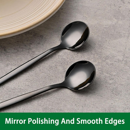 5.1 Inch Coffee & Tea Spoon,6 Pieces Gold Stainless Steel Teaspoon,Mini Spoons For Dessert And Coffee,Durable Demitasse Coffee Spoons For Dessert