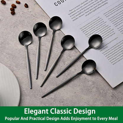5.1 Inch Coffee & Tea Spoon,6 Pieces Gold Stainless Steel Teaspoon,Mini Spoons For Dessert And Coffee,Durable Demitasse Coffee Spoons For Dessert
