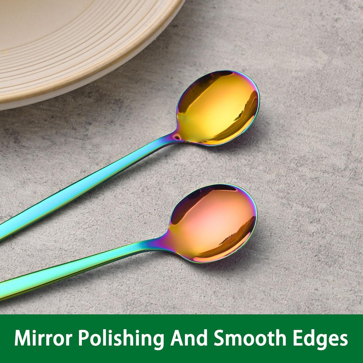 5.1 Inch Coffee & Tea Spoon,6 Pieces Gold Stainless Steel Teaspoon,Mini Spoons For Dessert And Coffee,Durable Demitasse Coffee Spoons For Dessert