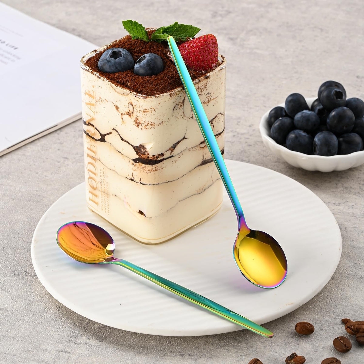 5.1 Inch Coffee & Tea Spoon,6 Pieces Gold Stainless Steel Teaspoon,Mini Spoons For Dessert And Coffee,Durable Demitasse Coffee Spoons For Dessert
