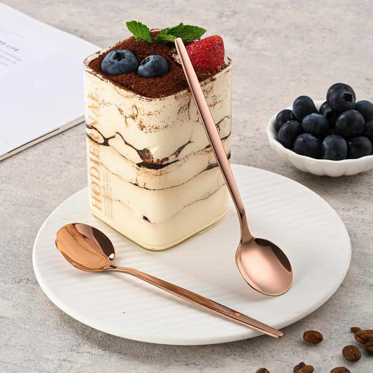 5.1 Inch Coffee & Tea Spoon,6 Pieces Gold Stainless Steel Teaspoon,Mini Spoons For Dessert And Coffee,Durable Demitasse Coffee Spoons For Dessert