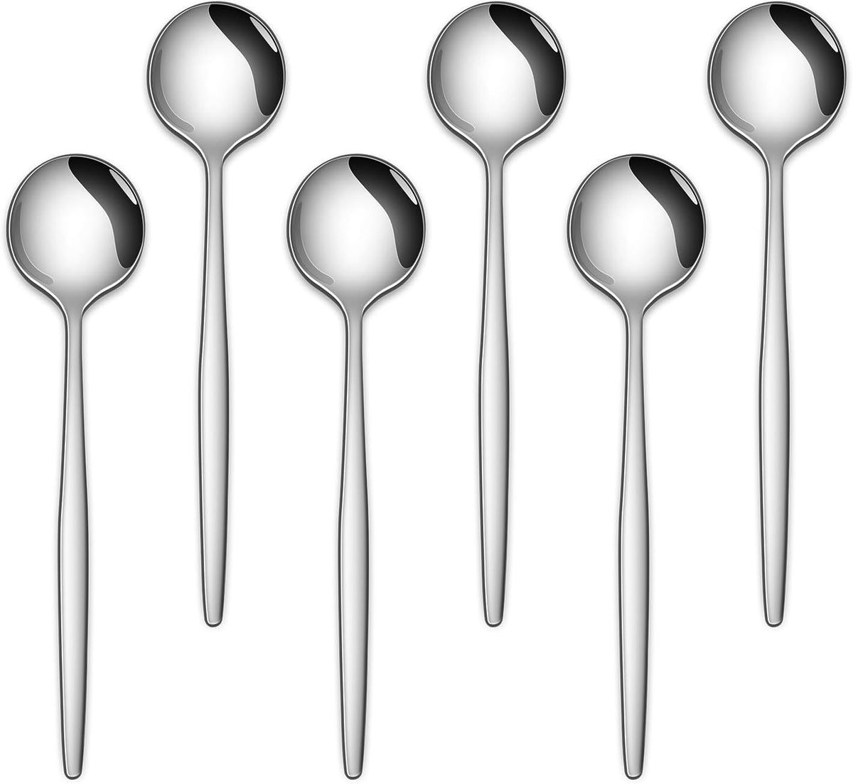 5.1 Inch Coffee & Tea Spoon,6 Pieces Gold Stainless Steel Teaspoon,Mini Spoons For Dessert And Coffee,Durable Demitasse Coffee Spoons For Dessert