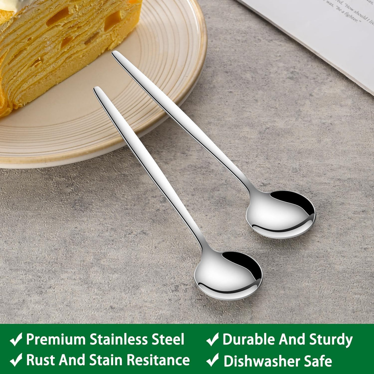 5.1 Inch Coffee & Tea Spoon,6 Pieces Gold Stainless Steel Teaspoon,Mini Spoons For Dessert And Coffee,Durable Demitasse Coffee Spoons For Dessert