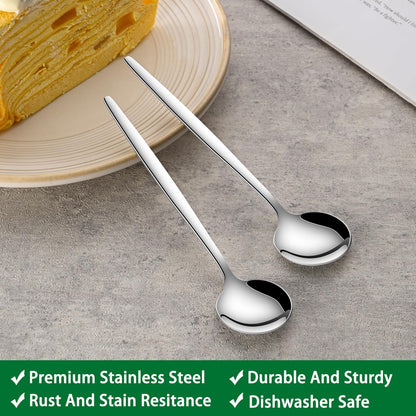 5.1 Inch Coffee & Tea Spoon,6 Pieces Gold Stainless Steel Teaspoon,Mini Spoons For Dessert And Coffee,Durable Demitasse Coffee Spoons For Dessert