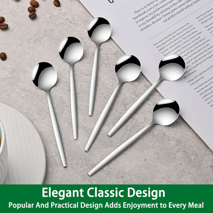 5.1 Inch Coffee & Tea Spoon,6 Pieces Gold Stainless Steel Teaspoon,Mini Spoons For Dessert And Coffee,Durable Demitasse Coffee Spoons For Dessert