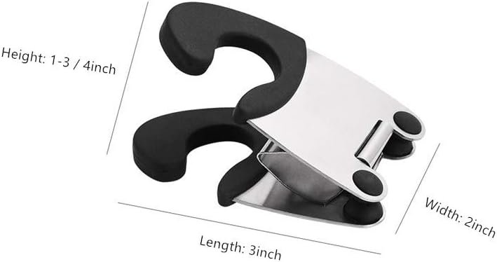 Stainless Steel Pot Clip Spoon Rest, Anti-Scald Fixed Pot Clamp | Silicone & Stainless Steel Kitchen Accessories Tools, Available in Black & Grey Colors