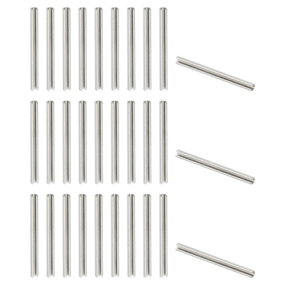 Slotted Spring Pin, 50 Pcs 1/8" x 3/4" (3.2mm x 20mm) 304 Stainless Steel Split Roll Pins Spring Dowel for Home Improvement Automotive Machine Repair, Silver - Colors A