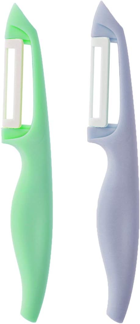 Vegetable Skin Handheld Knife Peeler Tool - Pack of 2 - Manual Peeler for Vegetable and Fruit Skin - Swivel Peeler Kitchen Utensil for Potato Cleaning