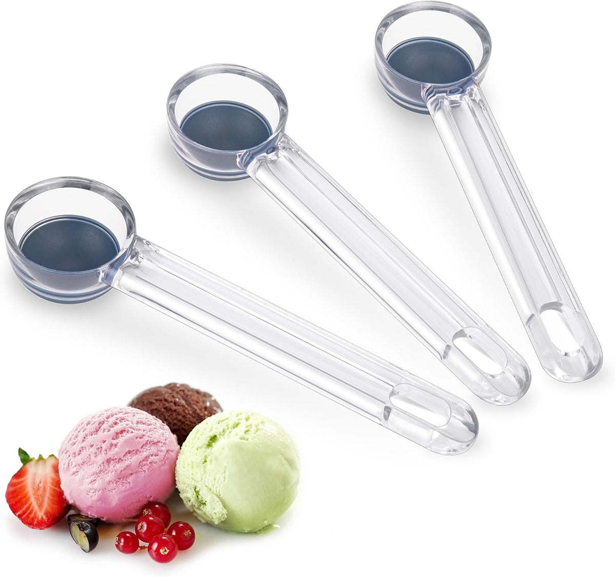Extra Small Cookie Scoop 1 tsp, Professional Stainless Steel Tiny Ice Cream Scoop 25mm, Melon Baller Scoop Good Soft Grips, Quick Trigger Release