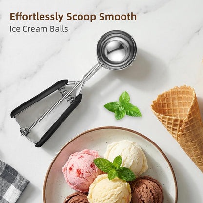 Extra Small Cookie Scoop 1 tsp, Professional Stainless Steel Tiny Ice Cream Scoop 25mm, Melon Baller Scoop Good Soft Grips, Quick Trigger Release