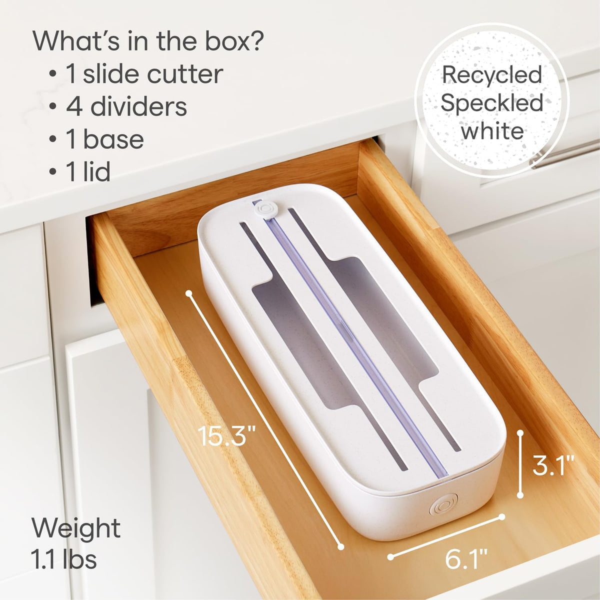 StoraRoll Food Wrap Dispenser 3-in-1, Aluminum Foil Wrap Organizer