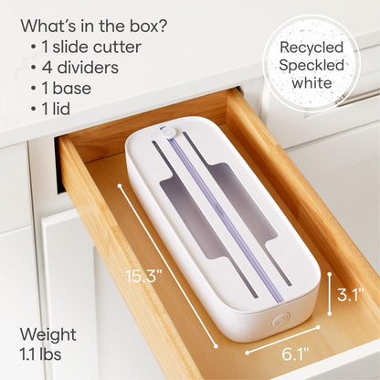 StoraRoll Food Wrap Dispenser 3-in-1, Aluminum Foil Wrap Organizer
