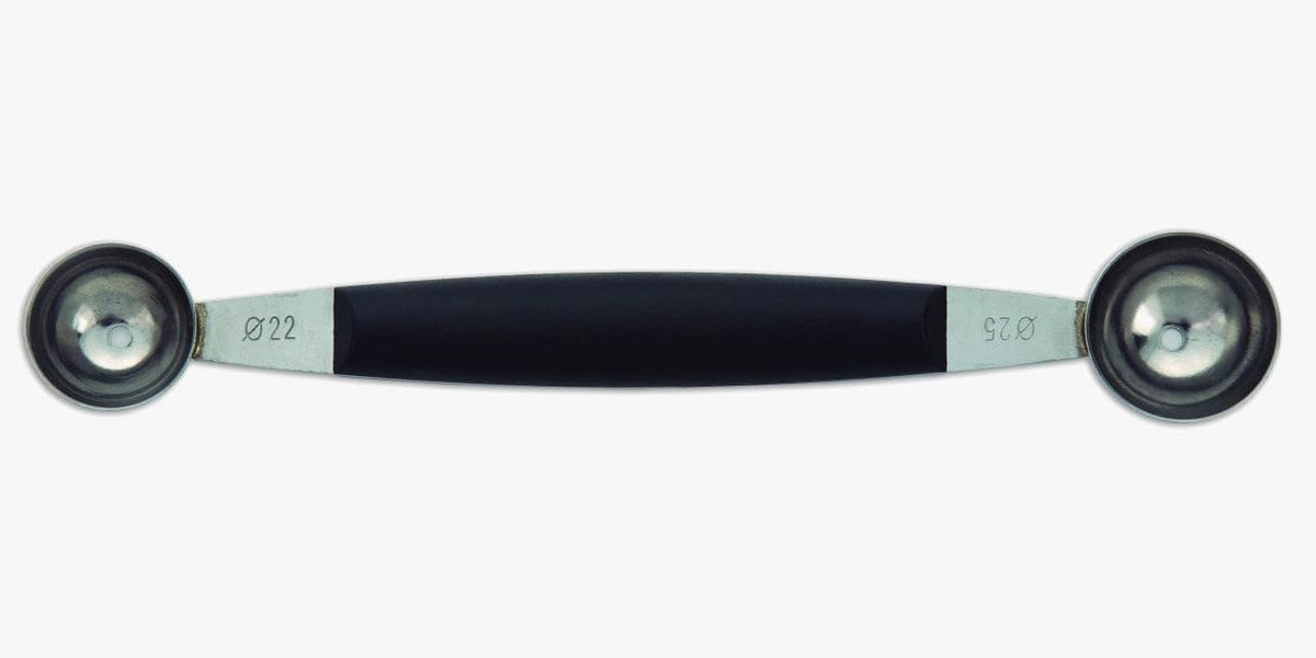 Professional Gadgets - Doble Melon Baller - 1" Stainless Steel - Polypropylene Black Handle - Perfect for Melons and More - 7'' Serie, Your Ultimate Kitchen Companion!