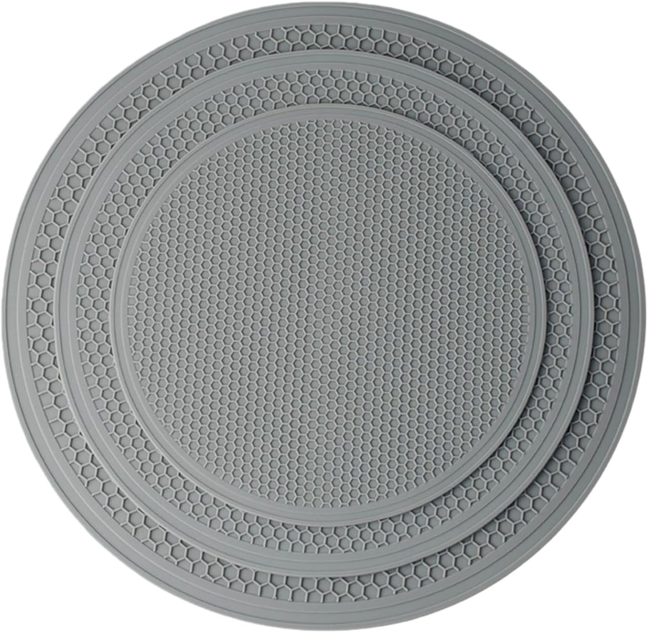 3 PCS Silicone Microwave Mat Heat Resistant Multifunctional Mat(8 10 12 Inch),Trivet,Splatter Guard,Pot Holder,Baking,Silicone Draining Mat,Place Mat,Dishwasher Safe(Gray)