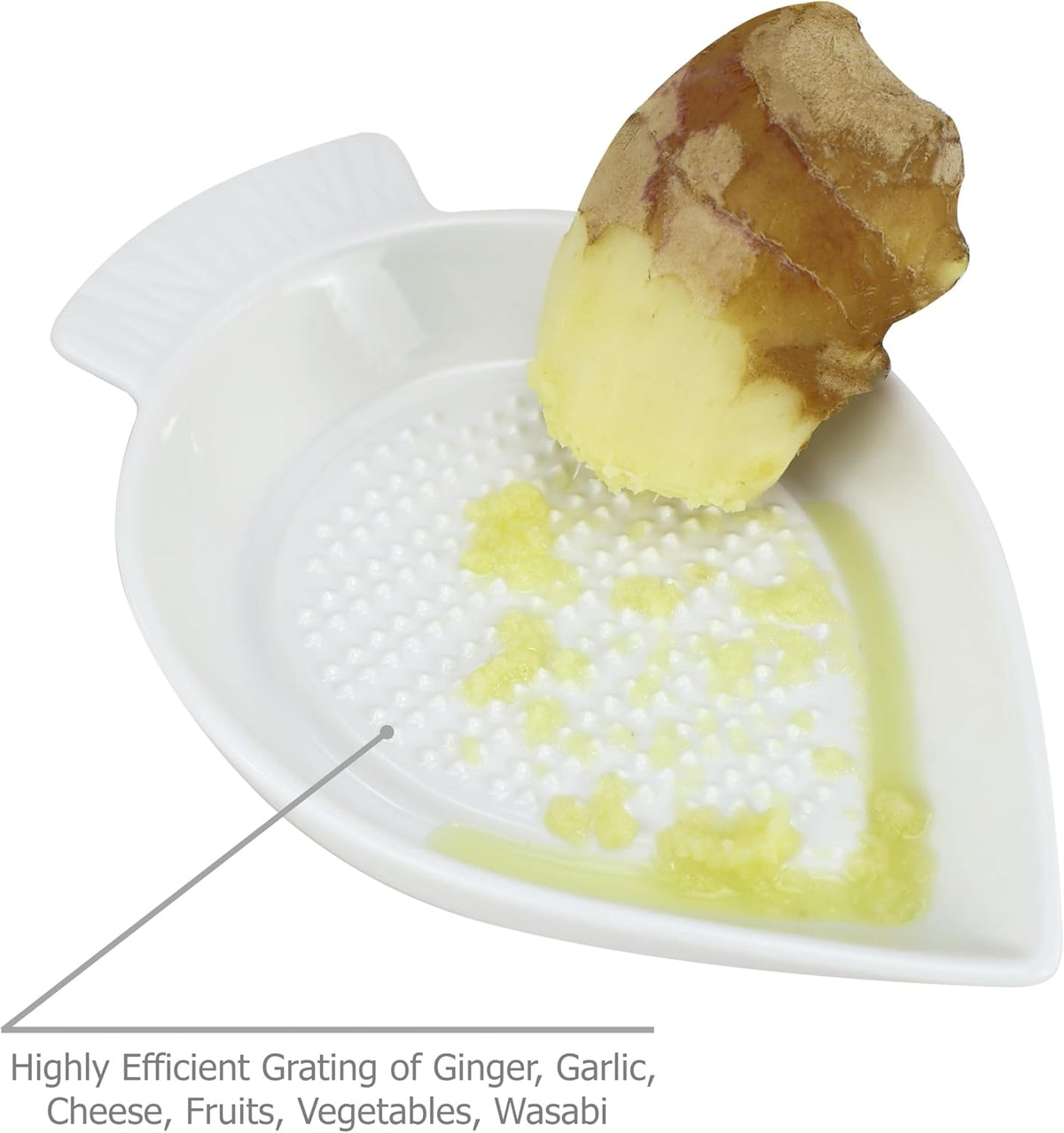 Ceramic Grater Plate Grinding Dish with Spoon and Brushes