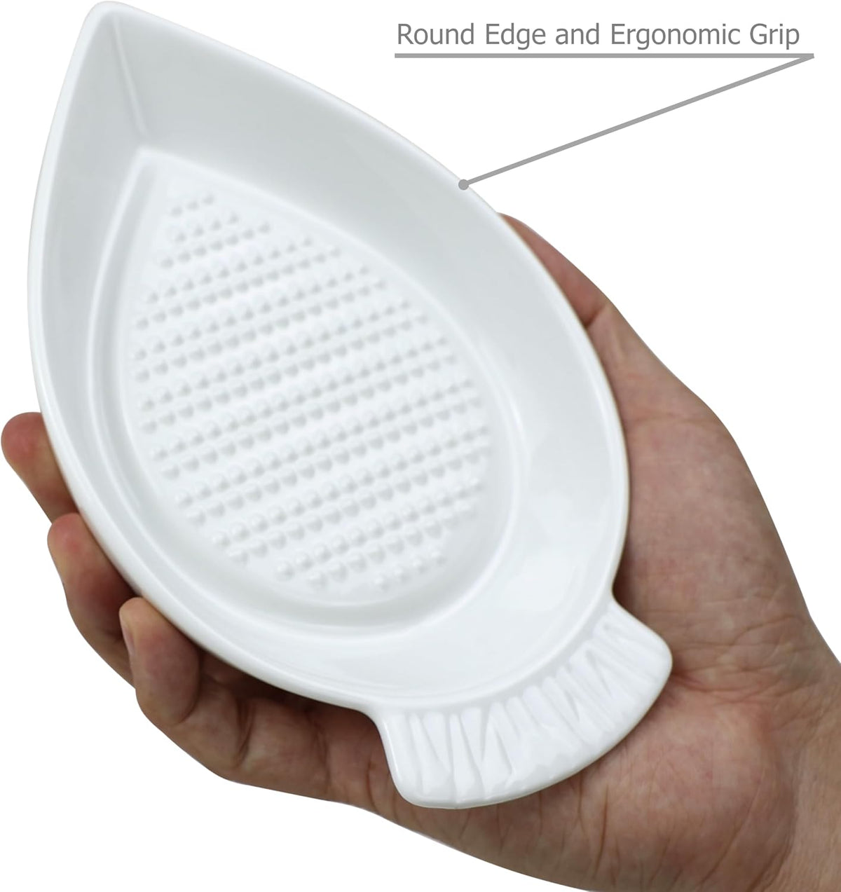 Ceramic Grater Plate Grinding Dish with Spoon and Brushes