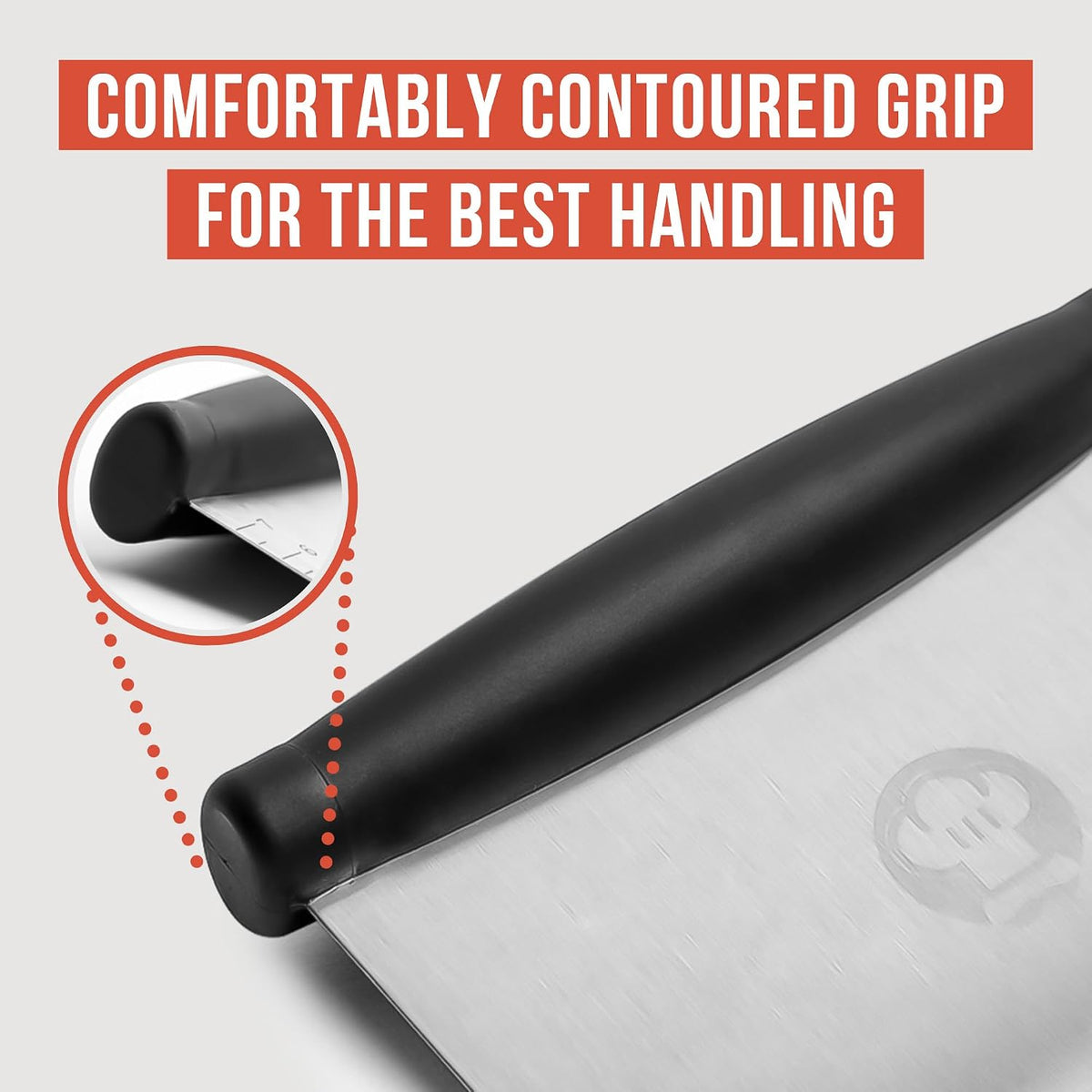 Stainless Steel Bench Scraper, Pizza Dough Cutter, 6 inch