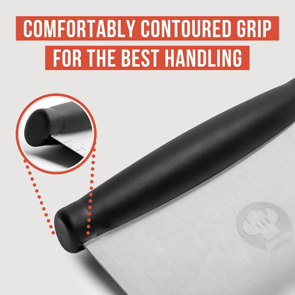 Stainless Steel Bench Scraper, Pizza Dough Cutter, 6 inch