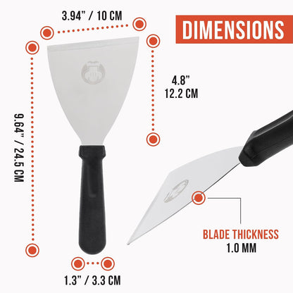 Stainless Steel Bench Scraper, Pizza Dough Cutter, 6 inch