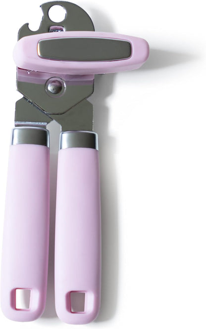 Professional Grade Handheld Manual Multifunction Can Opener & Bottle Opener With Magnet Heavy Duty and Smooth Handle With Comfortable Grip - Pink - EEF Group