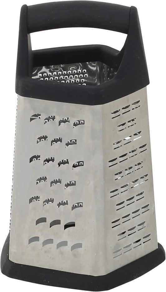 Grater w/Soft Grip Hdl, 5 Sides, S/S