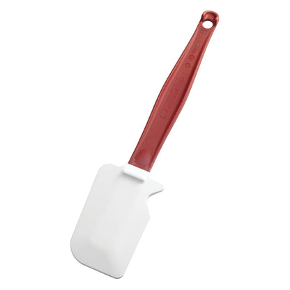 Commercial Products High Heat Resistant Silicone Heavy Duty Spatula/Food Scraper 9.5-Inch 500°F Heat Resistant Red Handle for Baking/Cooking/Mixing Commercial Dishwasher Safe