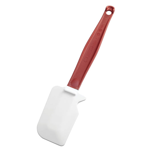 Commercial Products High Heat Resistant Silicone Heavy Duty Spatula/Food Scraper 9.5-Inch 500°F Heat Resistant Red Handle for Baking/Cooking/Mixing Commercial Dishwasher Safe