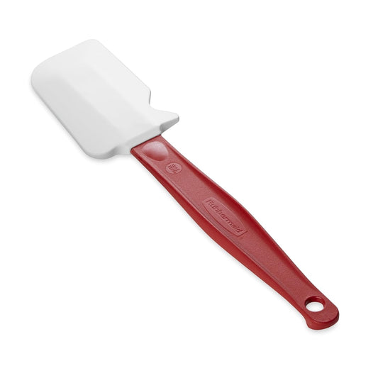 Commercial Products High Heat Resistant Silicone Heavy Duty Spatula/Food Scraper 9.5-Inch 500°F Heat Resistant Red Handle for Baking/Cooking/Mixing Commercial Dishwasher Safe