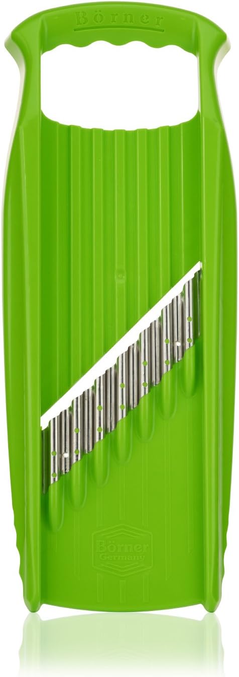 Wave-Waffle XXL PowerLine Crinkle Cut Vegetable Slicer (White) • Wavy Mandoline for Vegetables • Wave/Waffle/Crinkle Cut • Potato Slicer for Lattice Potatoes