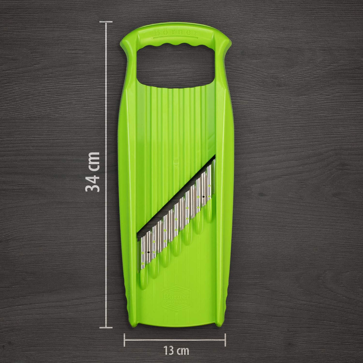 Wave-Waffle XXL PowerLine Crinkle Cut Vegetable Slicer (White) • Wavy Mandoline for Vegetables • Wave/Waffle/Crinkle Cut • Potato Slicer for Lattice Potatoes