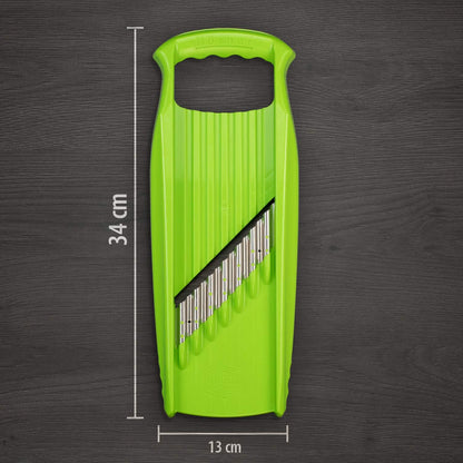 Wave-Waffle XXL PowerLine Crinkle Cut Vegetable Slicer (White) • Wavy Mandoline for Vegetables • Wave/Waffle/Crinkle Cut • Potato Slicer for Lattice Potatoes