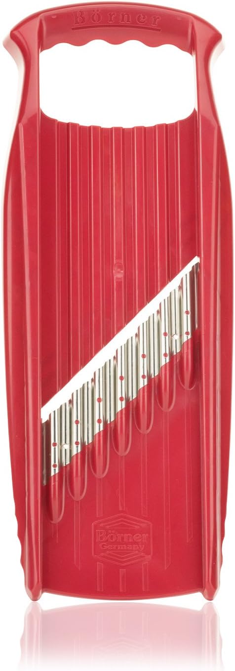 Wave-Waffle XXL PowerLine Crinkle Cut Vegetable Slicer (White) • Wavy Mandoline for Vegetables • Wave/Waffle/Crinkle Cut • Potato Slicer for Lattice Potatoes