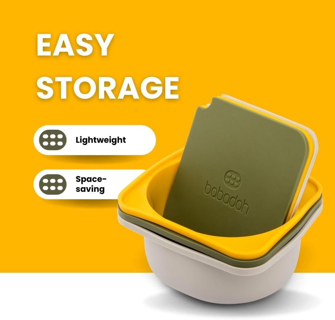 Pizza Dough Proofing Silicone Containers with Lids | Pizza Making Accessories | The Perfect Pizza | Set of 6 | Multi Yellow (2 Dough, 2 Olive, 2 Yellow) | Original Size (make 12" Pizzas)