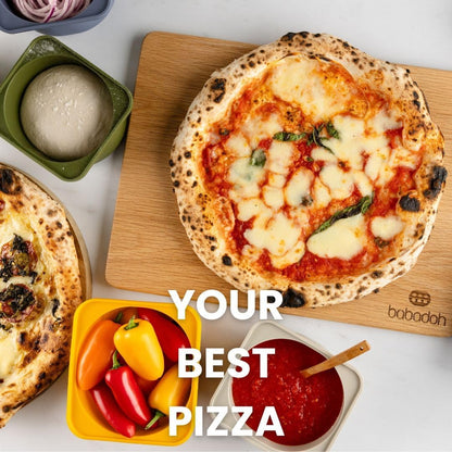 Pizza Dough Proofing Silicone Containers with Lids | Pizza Making Accessories | The Perfect Pizza | Set of 6 | Multi Yellow (2 Dough, 2 Olive, 2 Yellow) | Original Size (make 12" Pizzas)