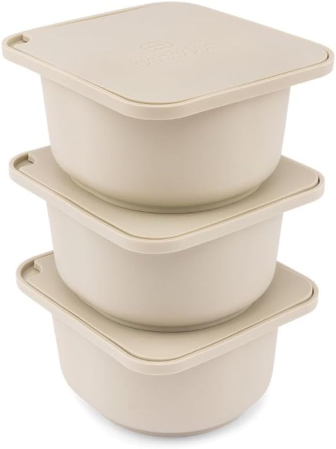 Pizza Dough Proofing Silicone Containers with Lids | Pizza Making Accessories | The Perfect Pizza | Set of 6 | Multi Yellow (2 Dough, 2 Olive, 2 Yellow) | Original Size (make 12" Pizzas)