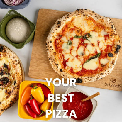 Pizza Dough Proofing Silicone Containers with Lids | Pizza Making Accessories | The Perfect Pizza | Set of 6 | Multi Yellow (2 Dough, 2 Olive, 2 Yellow) | Original Size (make 12" Pizzas)