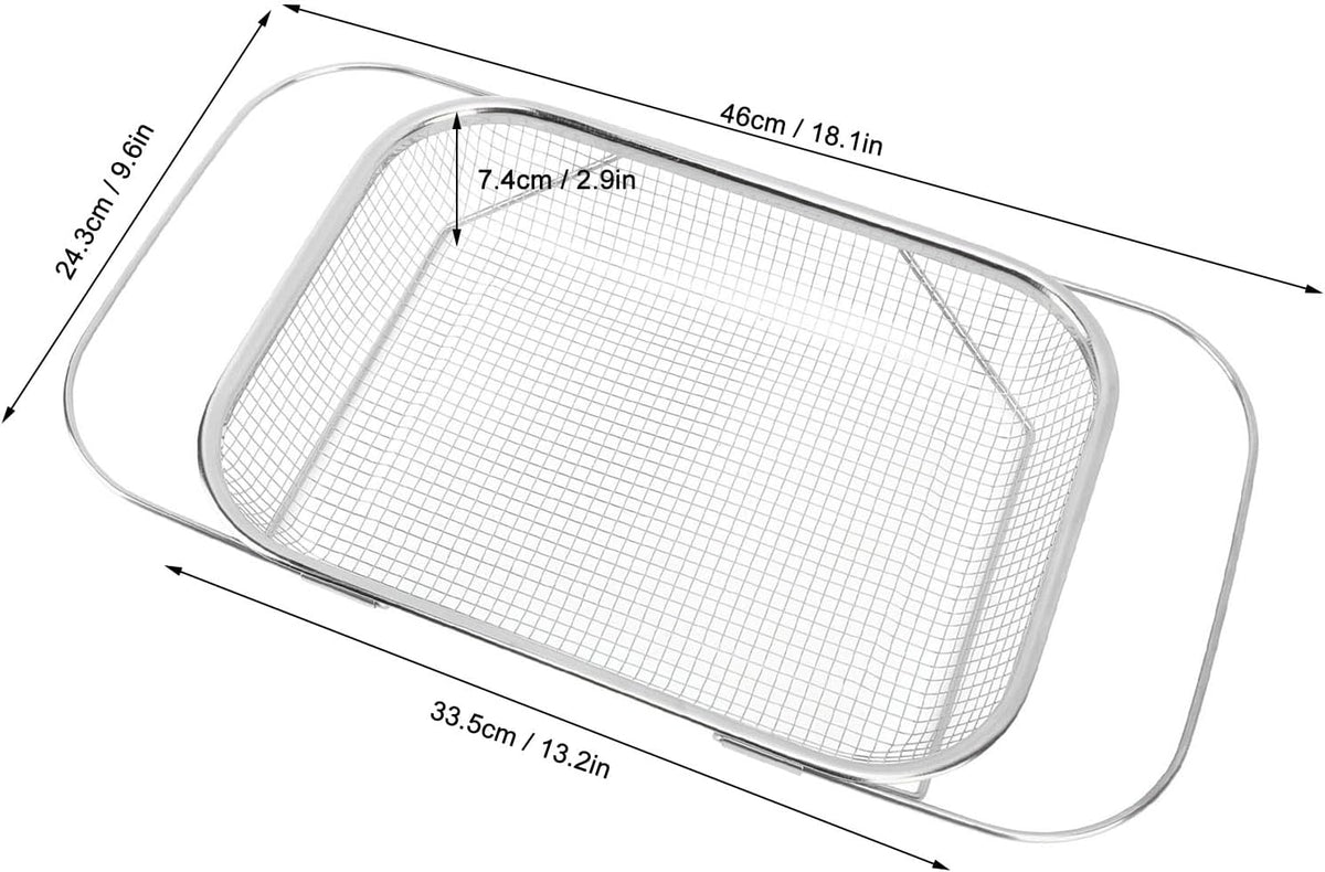 Colander Strainer, Stainless Steel Over The Sink Strainer Basket with Handles, Fine Mesh for Draining Pasta and Fruits, Efficient Kitchen Essential for Food Lovers (Silver)