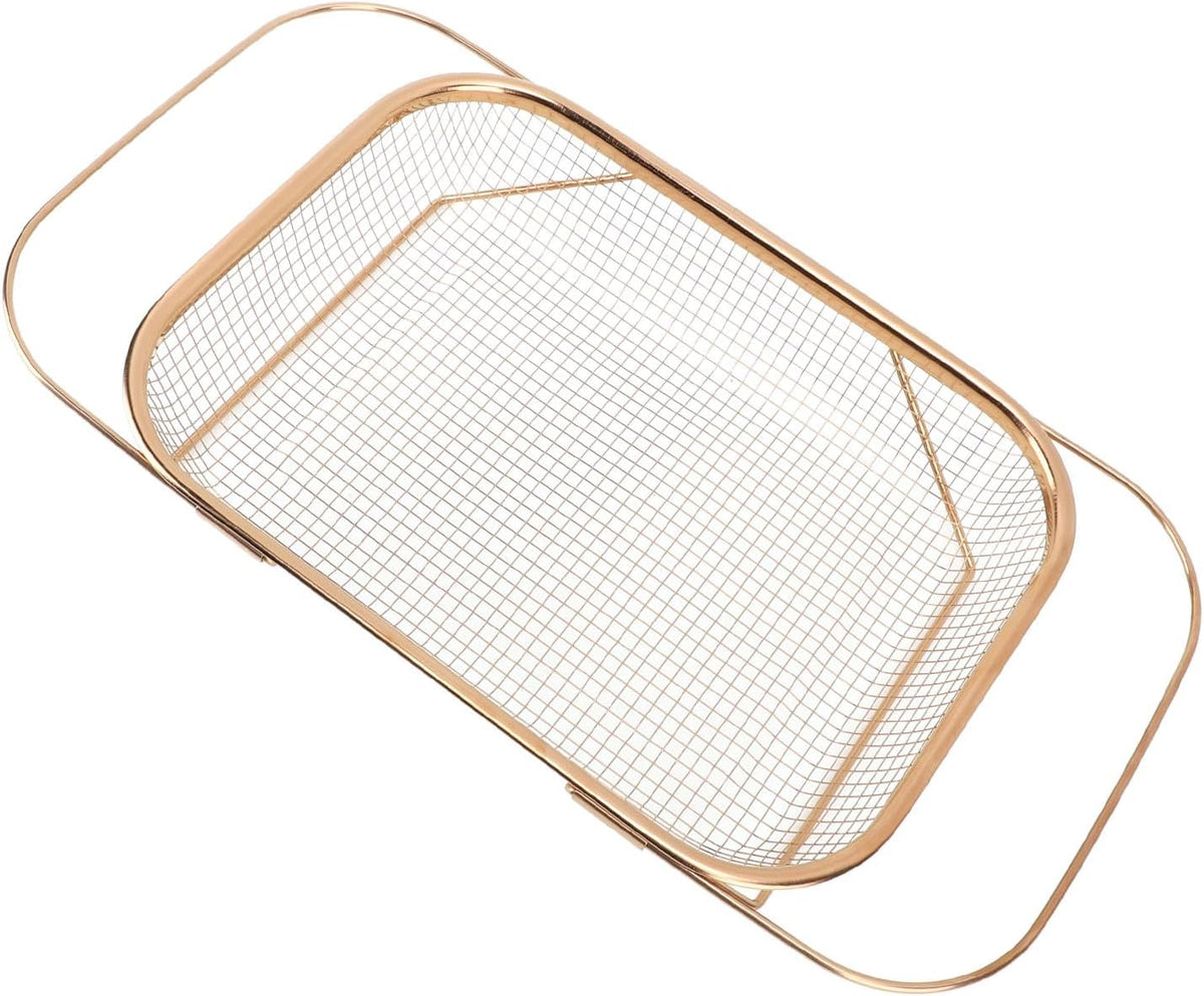 Colander Strainer, Stainless Steel Over The Sink Strainer Basket with Handles, Fine Mesh for Draining Pasta and Fruits, Efficient Kitchen Essential for Food Lovers (Silver)